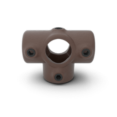Buiskoppeling T-stuk met zij-uitgang - vintage bruin-B / 26,9 mm